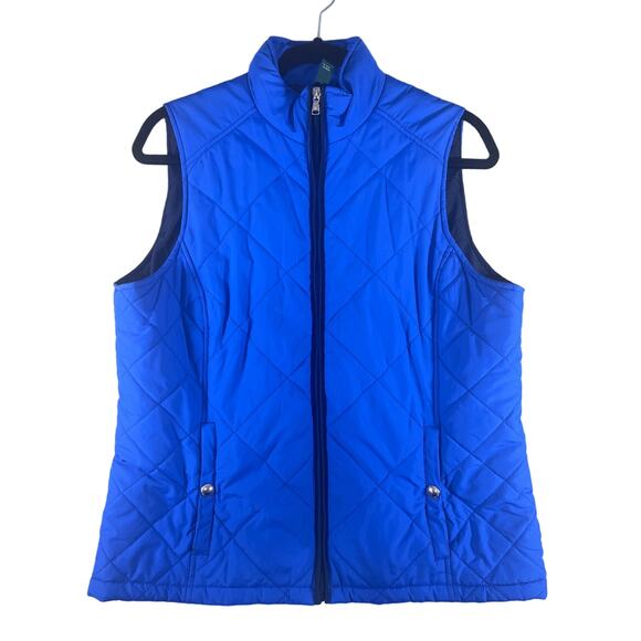 Lauren Ralph Lauren Women's Lightweight Quilted Vest in Royal Blue, Size L - Picture 1 of 11